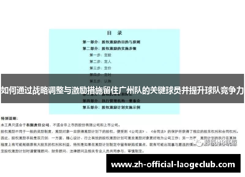 如何通过战略调整与激励措施留住广州队的关键球员并提升球队竞争力