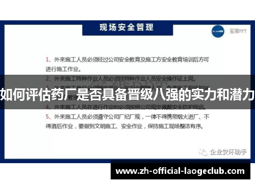 如何评估药厂是否具备晋级八强的实力和潜力